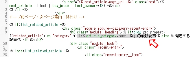 関連記事のタイトル部分のHTML